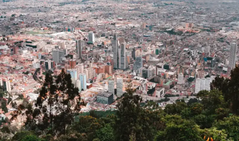 Vista panorámica de Bogotá D.C. desde Monserrate